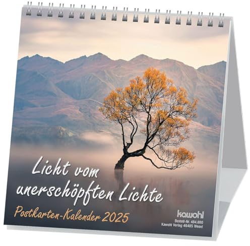 Licht vom unerschöpften Lichte 2025: Postkarten-Kalender mit Farbfotos und christlichen Texten