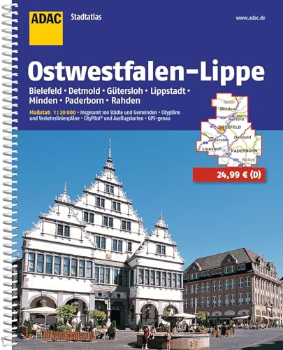 ADAC Stadtatlas Ostwestfalen-Lippe 1:20.000: mit Bielefeld, Detmold, Gütersloh, Lippstadt, Minden, Paderborn, Rahden