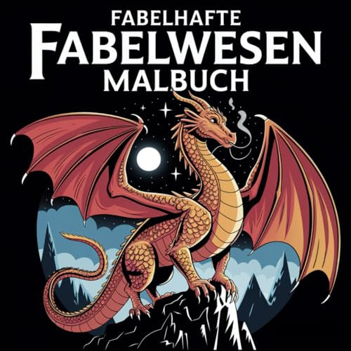 Fabelhafte Fabelwesen Malbuch: 50 magische Tiere, Wesen und Kreaturen aus Mythen und Legenden zum Ausmalen für Jugendliche und Erwachsene