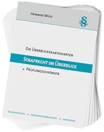 33200 - ÜK Strafrecht im Überblick: Prüfungsschemata (Karteikarten - Strafrecht)