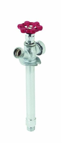 Mueller Frost Proof Sillcock Anti-Siphon, Silver, Red, 1/2 In. Copper SWT x 1/2 In. MIP