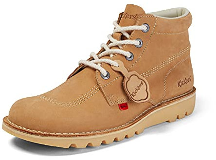 Kickers Kick Hi Womens Tan/Natural Nubuck Boots-UK 5 / EU 38