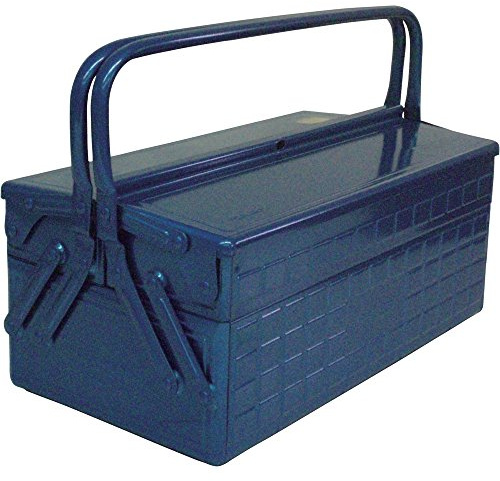 TRUSCO GL-410-B Werkzeugkoffer, 2-stöckig, 412 x 220 x 289 mm, Blau