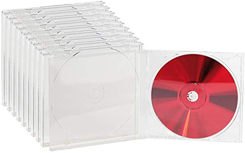 PEARL Jewel Case: CD Jewel Boxen im 10er-Set, klares Tray (CD & DVD-Hülle, Slimcase, Doppel Hüllen)