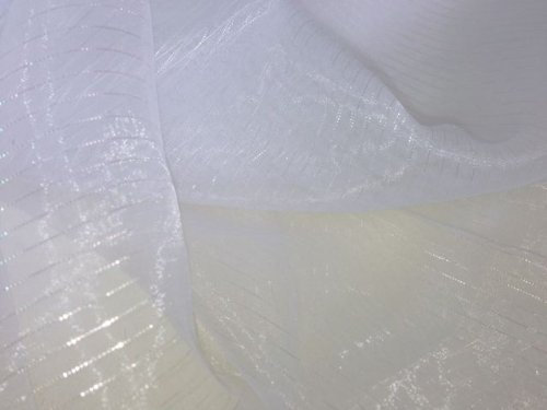 Organza Stoff weiss mit Lurex Meterware