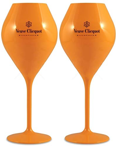 Veuve Clicquot Saint-Tropez Giant Champagne Flutes x 2