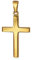CLEVER SCHMUCK Goldener Kreuz Anhänger Kreuz 24 mm schlicht einfach glänzend 333 Gold 8 Karat für Damen Herren im Schmucketui