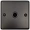 G&H CFB79B Standard Plate Matt Black 1 Gang Flex Outlet Plate