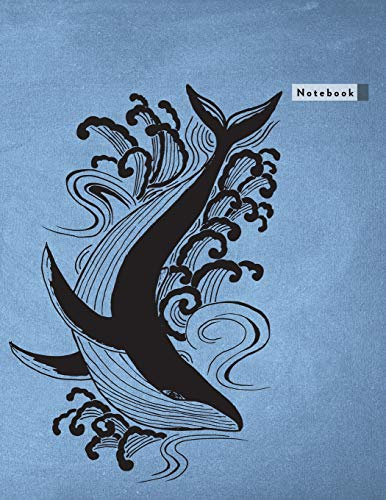 Notebook: Bimumonji's Whale Lined Notebook - Large (8.5 x 11 inches) - 110 Pages (Blank book, blank recipe book, blank journal, blank cookbook, blank sketchbook) (Whale Notebooks, Band 4)