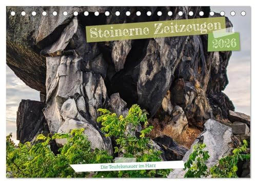 Steinerne Zeitzeugen (Tischkalender 2026 DIN A5 quer), CALVENDO Monatskalender: Fotos der Teuerfelsmauer im Harz (CALVENDO Natur)