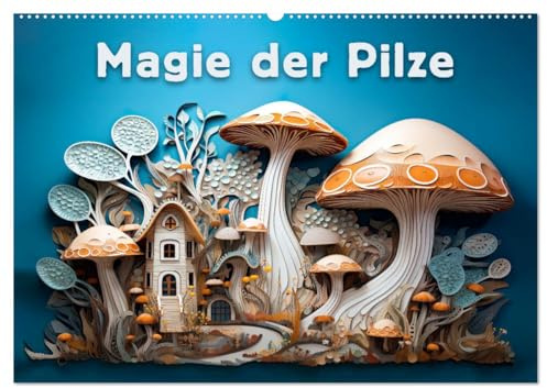 Magie der Pilze (Wandkalender 2026 DIN A2 quer), CALVENDO Monatskalender: Eine faszinierende Reise in eine surreale Welt der Pilze (CALVENDO Kunst)
