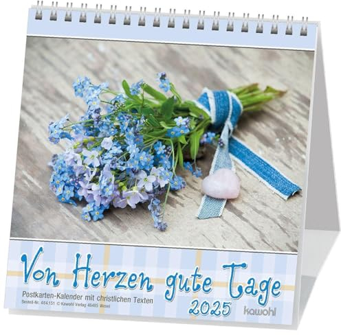 Von Herzen gute Tage 2025: Postkarten-Kalender mit christlichen Texten