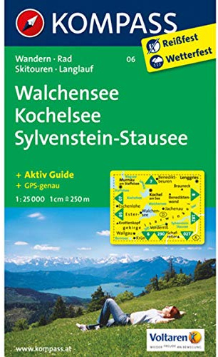 Walchensee - Kochelsee - Sylvensteinstausee: Wanderkarte mit Aktiv Guide, Radwegen, Skitouren und Loipen. GPS-genau. 1:25000 (KOMPASS Wanderkarte, Band 6)