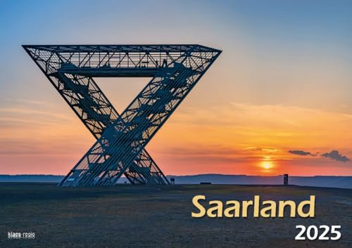 Saarland 2025 Bildkalender A3 quer Spiralbindung