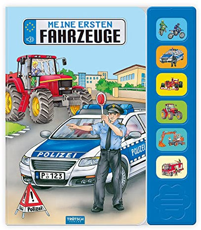TRÖTSCH - Soundbuch Meine ersten Fahrzeuge | Interaktives Geräusche Buch mit Fahrzeugsounds: Fahrzeuge Buch mit kindgerechten Reimen und liebevollen Illustrationen | Ab 3 Jahren