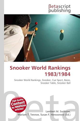 Snooker World Rankings 1983/1984: Snooker World Rankings, Snooker, Cue Sport, Baize, Snooker Table, Snooker Ball