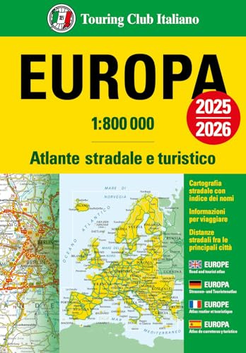 Europa. Atlante stradale e turistico 1:800.000. 2025-2026 (Atlanti stradali)