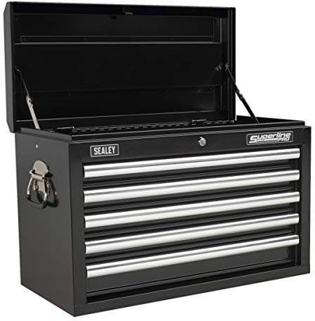 Sealey Ap33059B Topchest 5 Drawer With Ball Bearing Runners - Black