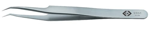 C.K T2331 115mm Precision Offset Tip Tweezers