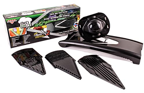 Euro-Gourmet Chef's Envy Professional Kitchen Stainless Steel V-Slicer + Bonus Recipes - Thick and Thin Slicing Vegetable & Fruits, Food Cutter, Chopper & Shredder Dicer