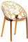 CLP Design-Gartenstuhl Crystal Kunststoff I Wetterbeständiger Stapelstuhl I Max. Belastbarkeit: 160 kg, Farbe:Bernstein