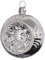 Thüringer Weihnacht 52-069 Christbaumkugel mit Reflex, 7 cm, Silber mit weißen Blättern, 3 Stück