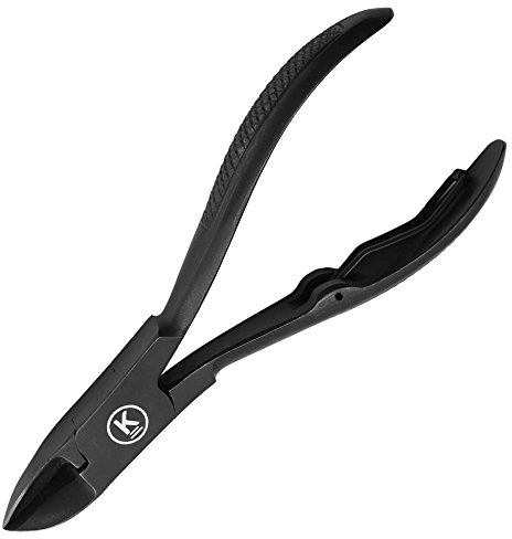 K-Pro Tagliaunghie per Unghie Forti – Tronchesina Professionale in Acciaio Inox (Nero)