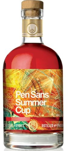 Pocketful Of Stones Pen Sans Summer Cup, Cornish Liqueur, 70cl, 25% ABV | Fruity Summer Liqueur, Botanicals Flora Wine And Spirits, Handcrafted Cornish Cup, Summer Gift, Lemonade Or Fruit Cup