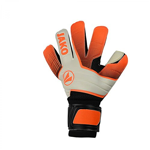 JAKO Champ Supersoft RC Torwart-handschuh, Neonorange/anthrazit, 12