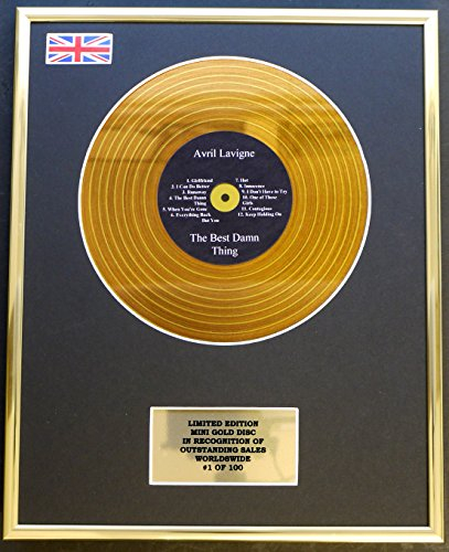 Everythingcollectible Avril Lavigne/Mini Gold DISC Display/Limitierte Auflage/COA/The Best Damn Thing