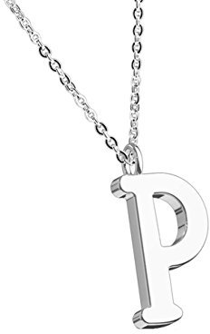 beyoutifulthings Halskette Anhänger BUCHSTABE P INITIALEN Kette Damen-Halskette Schmuck Collier Edelstahl Silber