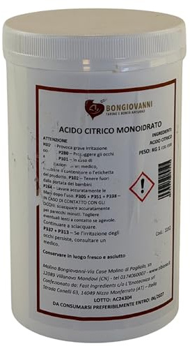 BONGIOVANNI FARINE E BONTA' NATURALI Acido citrico monoidrato 1Kg