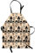 ABAKUHAUS Ethnisch Kochschürze, Japanische Kokeshi Puppen mit Kirschblüte-Blume gemusterten Kleider-Kulturdruck, Höhenverstellbar Klare Farben ohne verblassen, Beige Tan