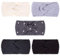 Whaline 5 Pieces Winter Knit Headbands Chunky Knit Headbands,4 Elastic Turban Head Wraps and 1 Pearl Crochet Hair Band, Ear Warmer Crochet Head Wraps for Women Girls (Blue Grey Colors)
