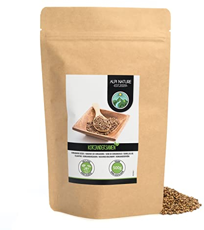 Alpi Nature Coriandolo Semi Interi 500g, Semi di Coriandolo per Cucina e Mix di Spezie