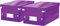 Leitz Click and Store 60410001 Archive Box for CDs Grey Cardboard, Purple