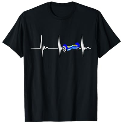 Hoverboard Hover Elektro Scooter Herzschlag EKG Puls Board T-Shirt