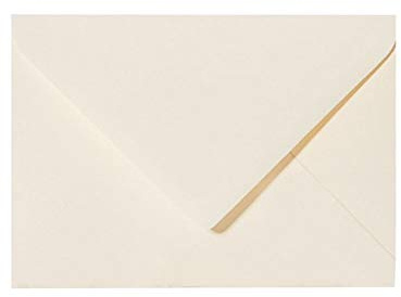 Paper24 Briefumschläge in DIN B6 Format 12,5 x 17,6 cm Kuverts mit 120g/m² Nassklebung ohne Fenster in der Farbe Zartcreme 50 Stück für Hochzeit, Geburtstag, Weihnachten