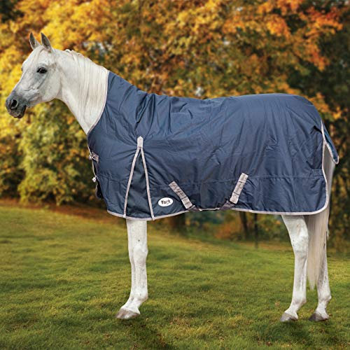 York Winterdecke Paddockdecke Regendecke mit hohem Hals Calista 300g 600 D blau (155 cm)