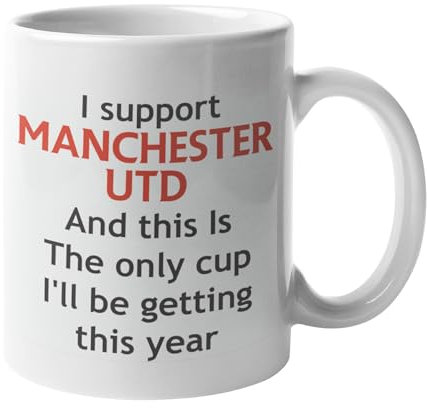 Funny Football Mug – This is The Only Cup I'll Be Getting This Year Joke Gift for United Football Fans, Ceramic Coffee Mug, Dishwasher Safe, Perfect for Home or Office