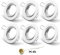 6x GU10 Einbaurahmen 68mm lochdurchmesser inkl. GU10 Fassung,LED Einbaustrahler für LED/Halogen Leuchtmittel,Rund Matt weiß Schwenkbar Deckenspot,IP23,Ø85 mm