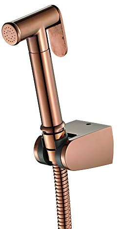 Handheld Bidet Sprayer Toilette Badezimmer Dusche, Messing Hand Bidet Wasserhahn Douche Kit Dusche Bidet Sprayer Toilettenspritzgerät mit Duschschlauch und Duschwannenset,Rose gold