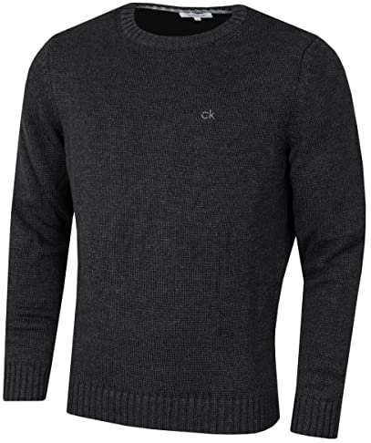 Calvin Klein Mens Campus Crew Neck Sweater - Charcoal Marl - XL