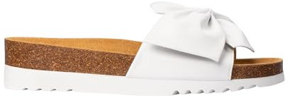 Scholl Bowy, Slide Sandal Donna, Bianco, 40 EU