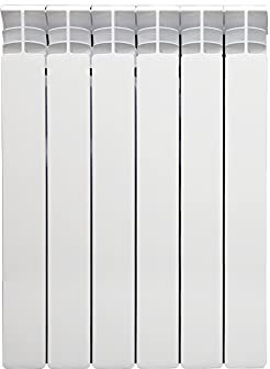 Fondital V710AM04406 Radiatore in alluminio pressofuso Exclusivo D3, 600 mm, 6 elementi, bianco