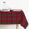 Intrecci Tovaglia Natalizia, Tovaglia Rettangolare 10/12 Posti, 140x240 cm, Made in Italy, Grande ed Elegante, Tessuto Tinto in Filo, Non Scolora, Resistente. Fantasia: Tartan Scozzese, Rossa
