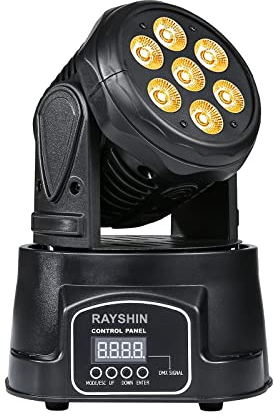 LED Moving Head Bühnenlicht 7 * 12W RGBW 4 in 1 LED Mini Partylicht DMX512 DJ licht, geeignet für show, Disco, Bar, Clubparty...