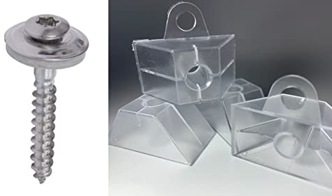 Befestigungs-Set aus Abstandhalter und Spenglerschrauben Trapez Profil Wellplatten (Trapez Profil 70/18, Abstandhalter | Schraube 4,5x40mm)