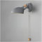 Applique de Chevet avec Interrupteur à Tirette, Lampe Murale E14 Moderne Nordique Abat-Jour en Métal Lampe de Lecture Réglable pour Chambre Salon Bureau Couloir Escalier,Gris