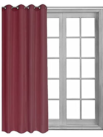 Cleanlevel EST 2016 Verdunklungsvorhang mit Ösen 140cm x 245cm Vorhang Blickdicht Thermo Gardine Wärmeisolierend Wohnzimmer Vorhänge (1, Bordeaux)